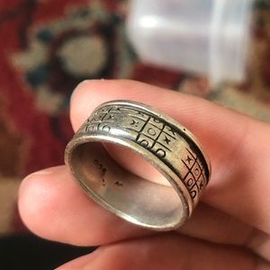 vintage silver tic-tac-toe ring